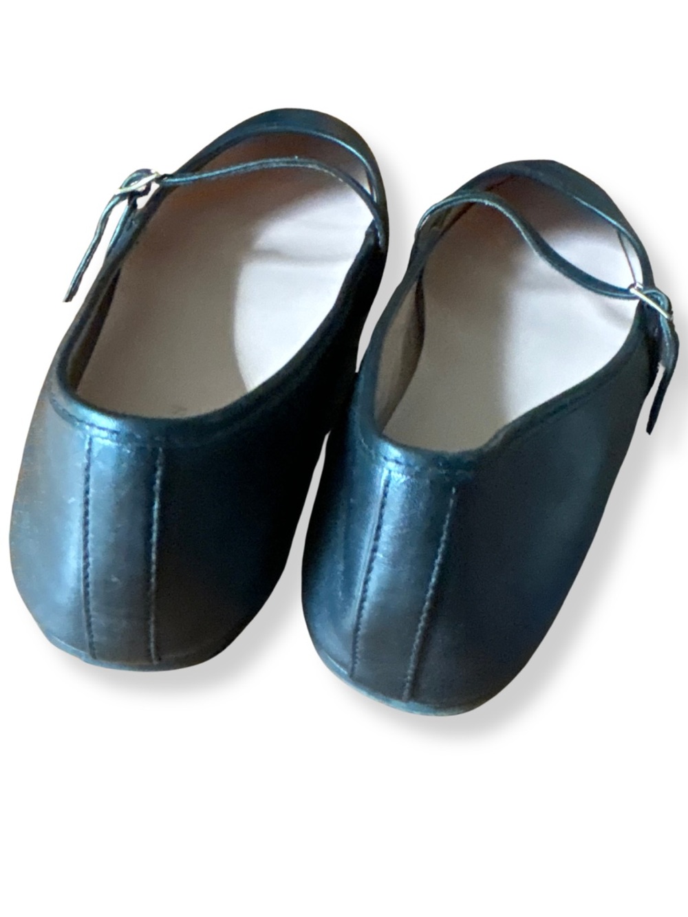 Cole Haan Black Leather Mary Jane Flats with Strap - Picture 7 of 10